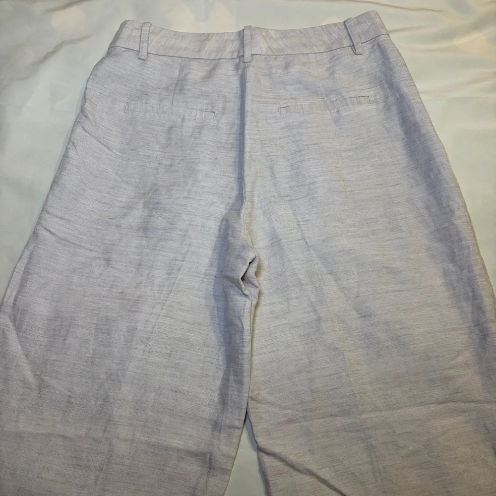 Aritzia- The Effortless Pant CruiseLinen Size 10 Natural Ecru Wide Leg Trousers